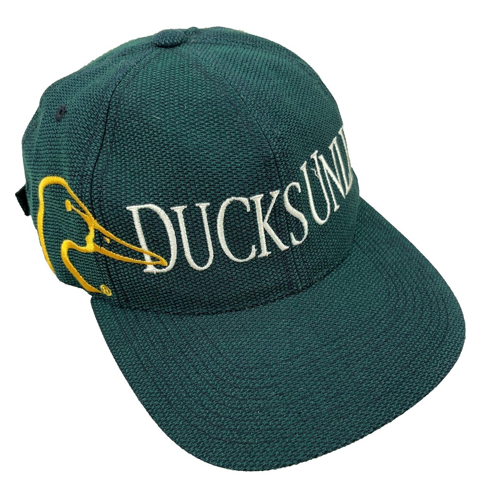 Vintage‎ Ducks Unlimited Hat Cap Strap Back Duck Canvas Nature Big Logo Spellout